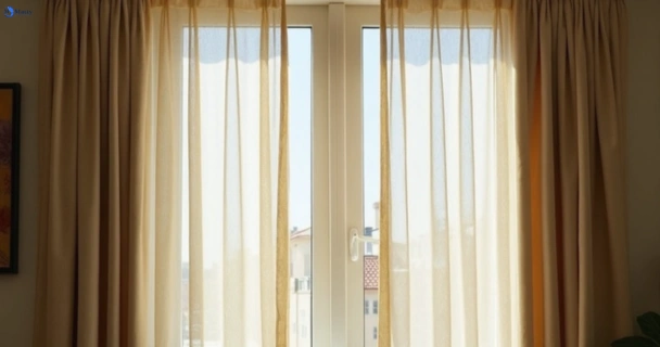 Dusty and dull curtains in beachmere before steam cleaning